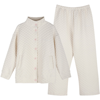 轩靓情侣睡衣女冬季纯棉四季长袖