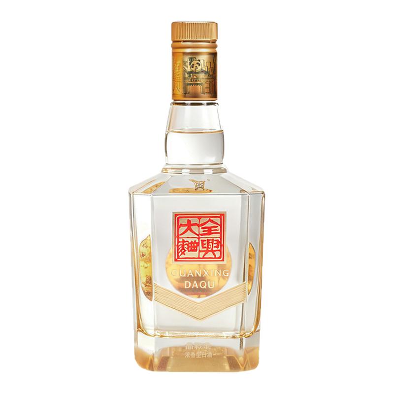 全兴大曲晶彩金52度500ml*1瓶纯粮酿造浓香型白酒光瓶品鉴装试饮