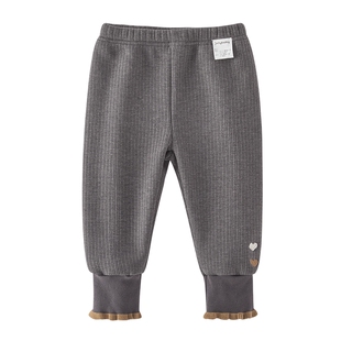 [抗菌蓄热]女童加绒打底裤宝宝秋冬装束脚裤保暖外穿儿童休闲裤子