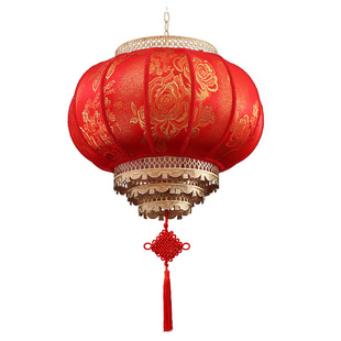 2026新款大红灯笼挂饰免插电户外春节新年别墅大门口乔迁阳台吊灯