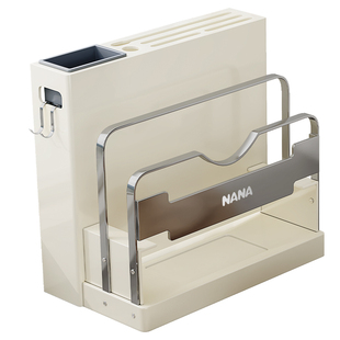 纳纳厨房刀架置物架刀具菜刀筷子筷筒菜板架一体多功能收纳架刀座