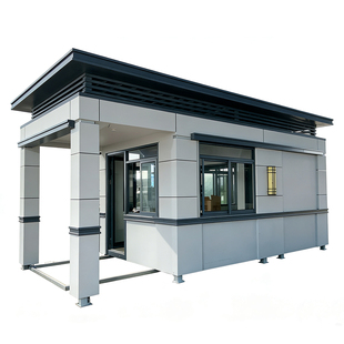 成品岗亭钢结构保安亭真石漆门卫高端小区工厂园区传达室定制厂家