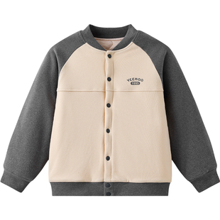 英氏儿童棉服上衣男童冬季2025新款宝宝三层加厚内搭棉袄校服神器