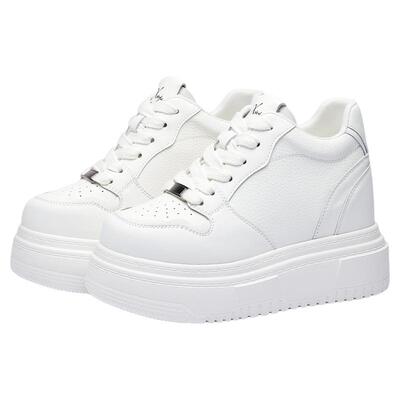 鑫哥甄选小个子女鞋内增高8-12CM小白鞋2025新款隐形厚底休闲百搭