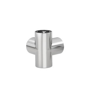 不锈钢圆管连接件固定件钢管弯头直通加长三四五通接头晾衣架配件