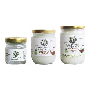 FamilyFarm有机初榨冷压椰子油斯里兰卡进口孕宝即食生酮mct食用