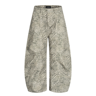 美式复古水洗休闲裤做旧水洗灯芯绒百搭男女宽松直筒阔腿拖地长裤