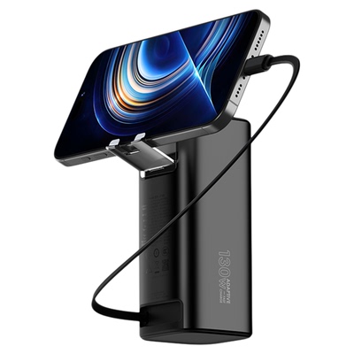 乔威伸缩线100W快充多协议带支架