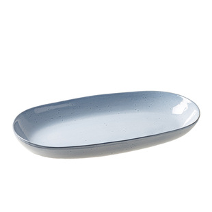 鱼盘子大号椭圆盘鱼盘家用蒸鱼盘子高级感年夜饭用盘子虾盘凉菜盘