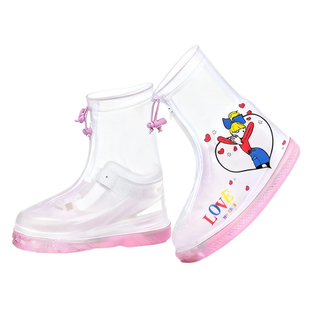 非一次性儿童防水鞋套男童女童防滑雨鞋套宝宝小学生防雨加厚雨靴