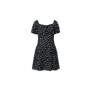 诗凡黎复古小蓝花碎花连衣裙春夏泡泡袖法式女裙伊芙丽outlets店