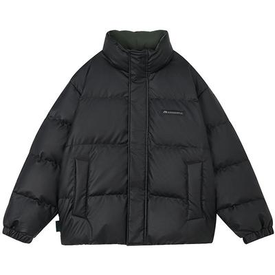 90%白鸭绒皮质羽绒服保暖外套