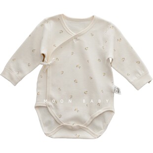 娃丽比2025无骨连体衣新生儿婴儿衣服宝宝长袖绑带包屁衣春秋纯棉