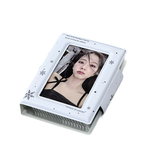 INS风白色雪花卡包可放3寸小卡追星爱豆小卡收纳卡册一宫格32卡位