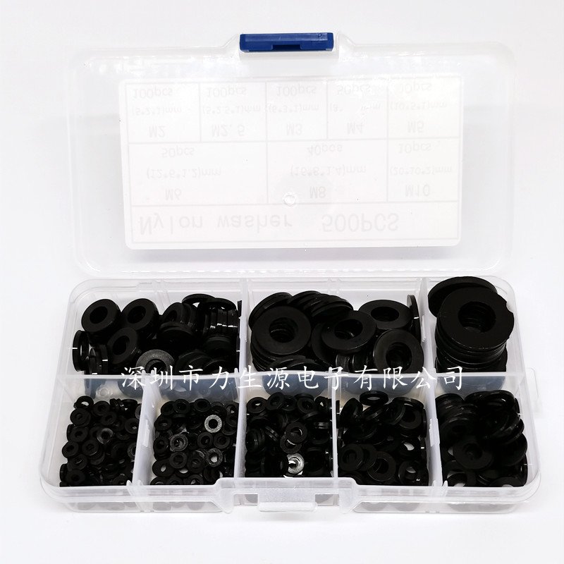 500pcs 尼龙垫片M2-M10塑料垫片 华司垫圈 绝缘 平垫圈 爆款