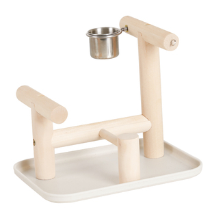 鹦鹉桌面站架食盒玄凤小太阳专用木质站台定点排便训鸟类用品大全