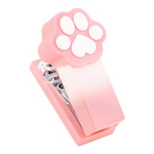 渐变马卡龙色迷你猫爪省力订书器学生办公用便携式装订用品订书机