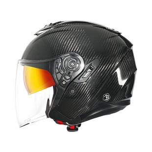 FASEED法赛德碳纤维半盔男女踏板摩托车头盔夏季四分之三盔736