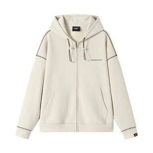 Dangerouspeople薛之谦dsp撞色空气层连帽开衫卫衣宽松潮牌外套