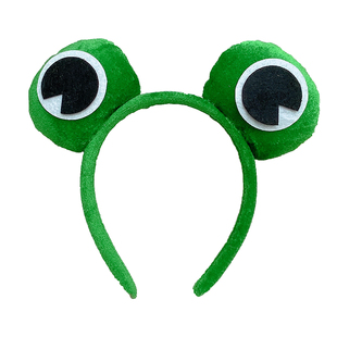 可爱卡通青蛙大眼睛发箍超萌洗脸发卡节目表演道具拍照卖萌头箍女