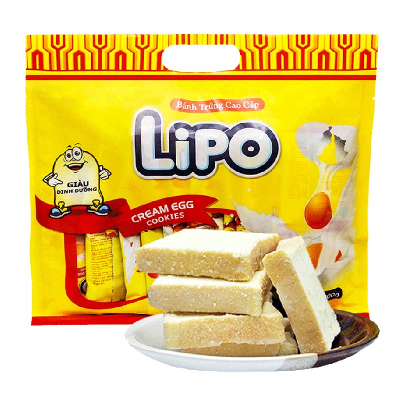 Lipo越南原产地奶油味网红面包干酥脆而香甜优质选材零食早餐休闲