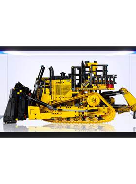 适用乐高42131App控制式Cat®推土机亚克力展示盒 透明收纳防尘罩