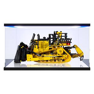 适用乐高42131App控制式Cat®推土机亚克力展示盒 透明收纳防尘罩