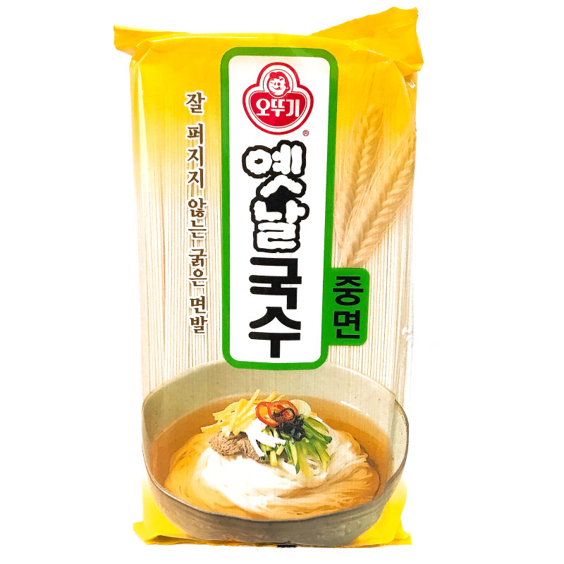 不倒翁挂面900g韩国进口中面细面姜黄栀子小麦面凉拌面汤面炸酱面