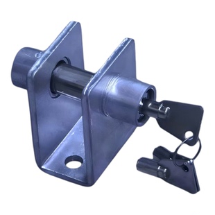 新款卷闸门通用型中间开防盗防撬锁地锁圆筒钥匙卷帘门防撬穿心锁