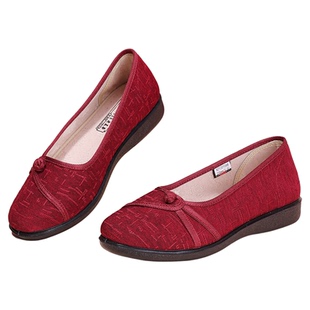 老美华2026春季新款老北京布鞋女奶奶鞋中老年妈妈浅口软底平底鞋