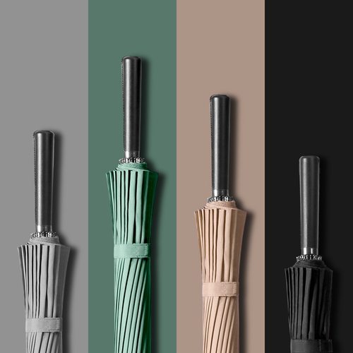 新品 男士24骨长柄大号雨伞超大双人加固抗风暴三人黑色防风高端