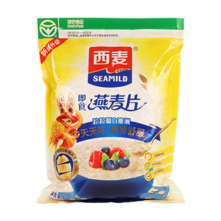 西麦即食纯燕麦片全谷物营养早餐澳洲燕麦麸皮无添加蔗糖冲饮麦片