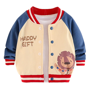 男宝宝春秋装洋气小孩衣服新款帅气婴幼儿童女童外套上衣棒球服潮