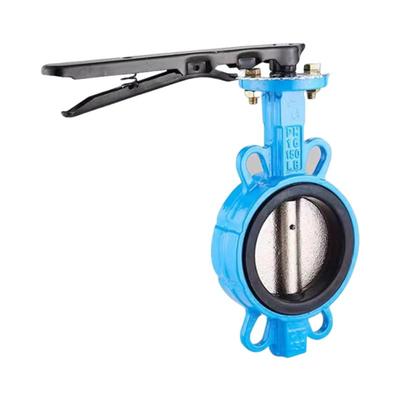 手柄对夹蝶阀D71X-16Q/C四氟铸钢304不锈钢阀手动阀门DN65 80 100