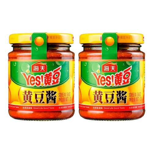 海天黄豆酱230g家用小瓶装拌面拌饭炒菜蘸酱东北大酱下饭调味酱料