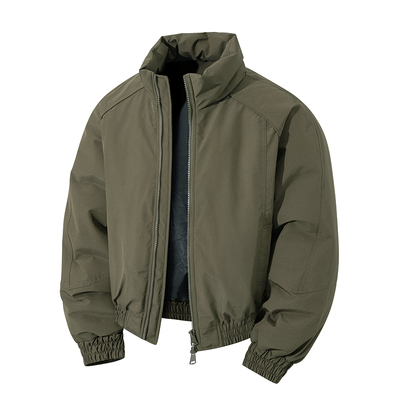 新款潮牌美式复古立领飞行夹克男