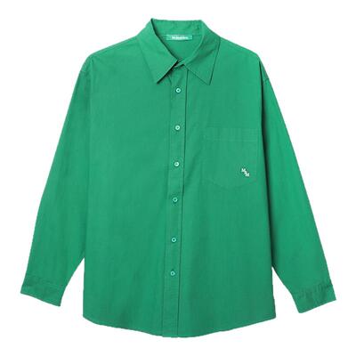 Momordica纯棉长袖中长款衬衫