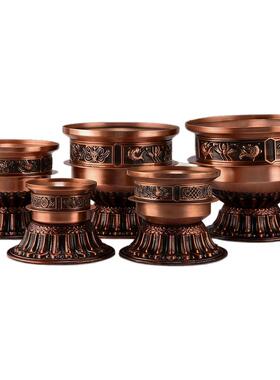 复古格桑花手工紫铜小铜锅