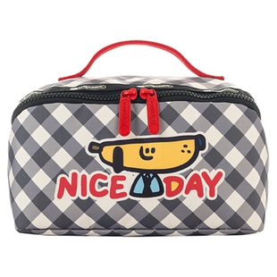 徐紫茵同款LeSportsac乐播诗新款逗鸭小确幸系列格子大容量化妆包