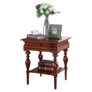 美式实木沙发边几欧式角几茶几桌边柜电话几小方桌边桌客厅小方几