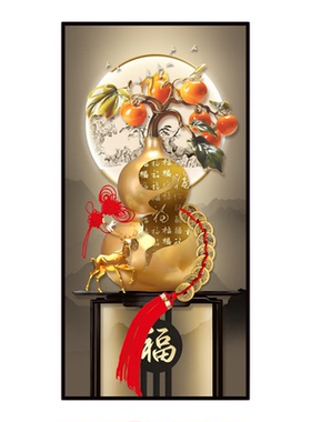 入户门正对门玄关画自粘装饰壁画
