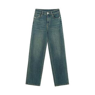 REVAN芮范设计师款复古水洗直筒牛仔裤RM71302067