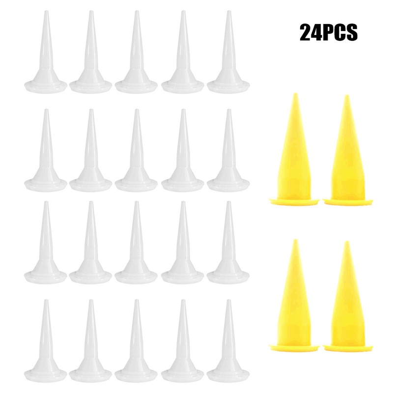 24件填缝喷嘴涂抹工具玻璃胶集中工具密封胶软胶咀 美缝工具