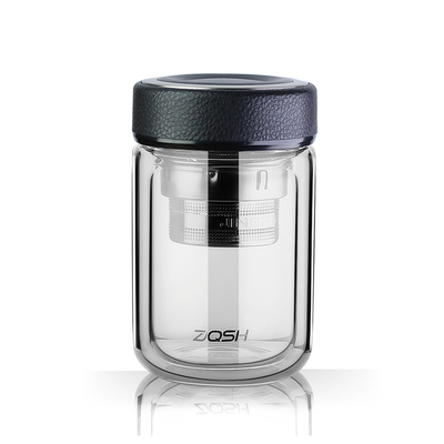 ZQSH高硼硅办公泡茶双层玻璃杯