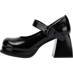 达芙妮法式玛丽珍女鞋2026新款爆款高跟鞋配JK粗跟气质皮鞋单鞋女