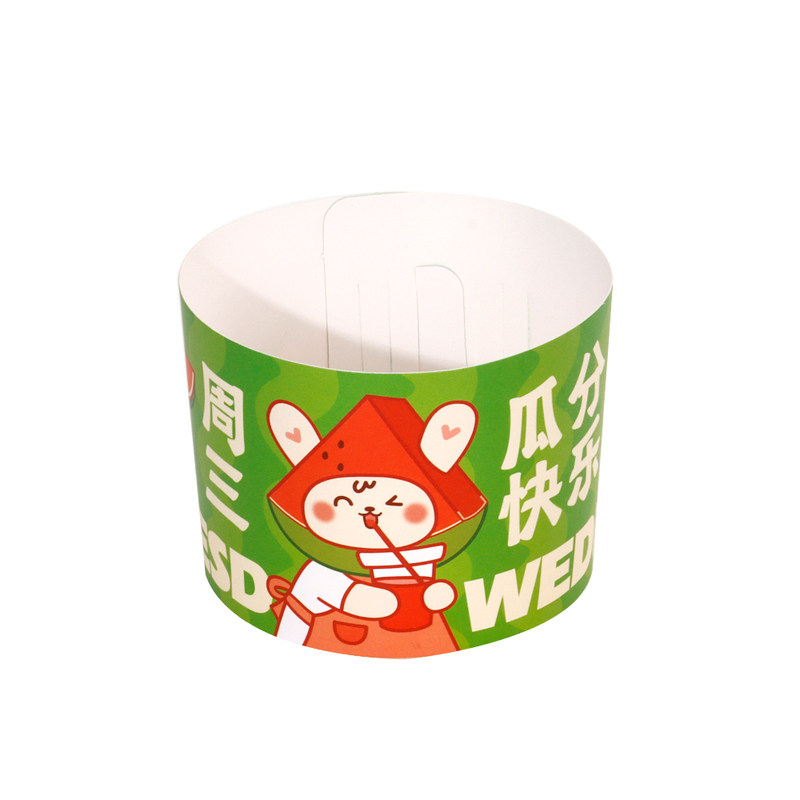星期日期一次性咖啡柠檬茶杯套