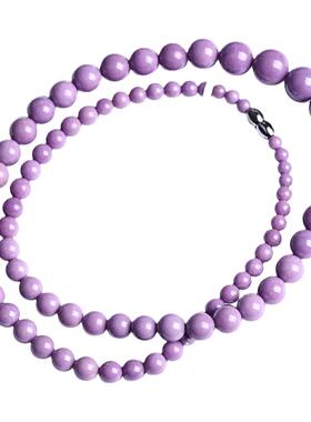 天然紫云母项链斜红磷铁矿塔