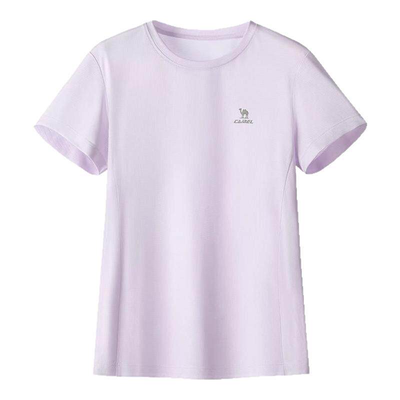 骆驼运动速干T恤短袖 春夏羽毛球户外跑步防晒登山健身瑜伽服上衣