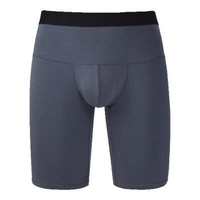 莫代尔男士内裤平角加长款个性防磨腿跑步修身透气防卷边四角裤头