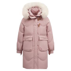 雪中飞时尚休闲狐狸毛领羽绒服女